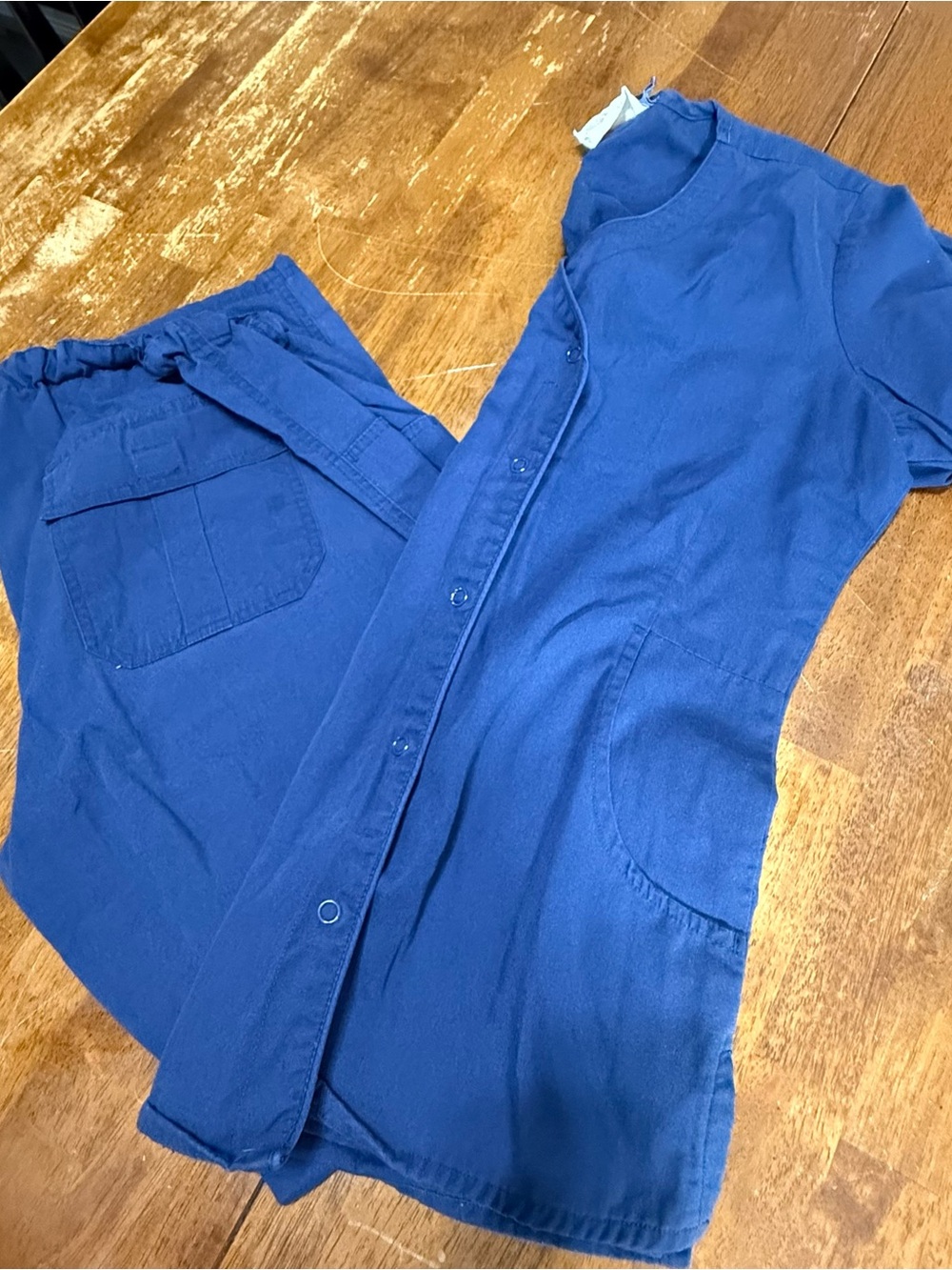 Butter Soft Button-Front navy blue medium scrubs